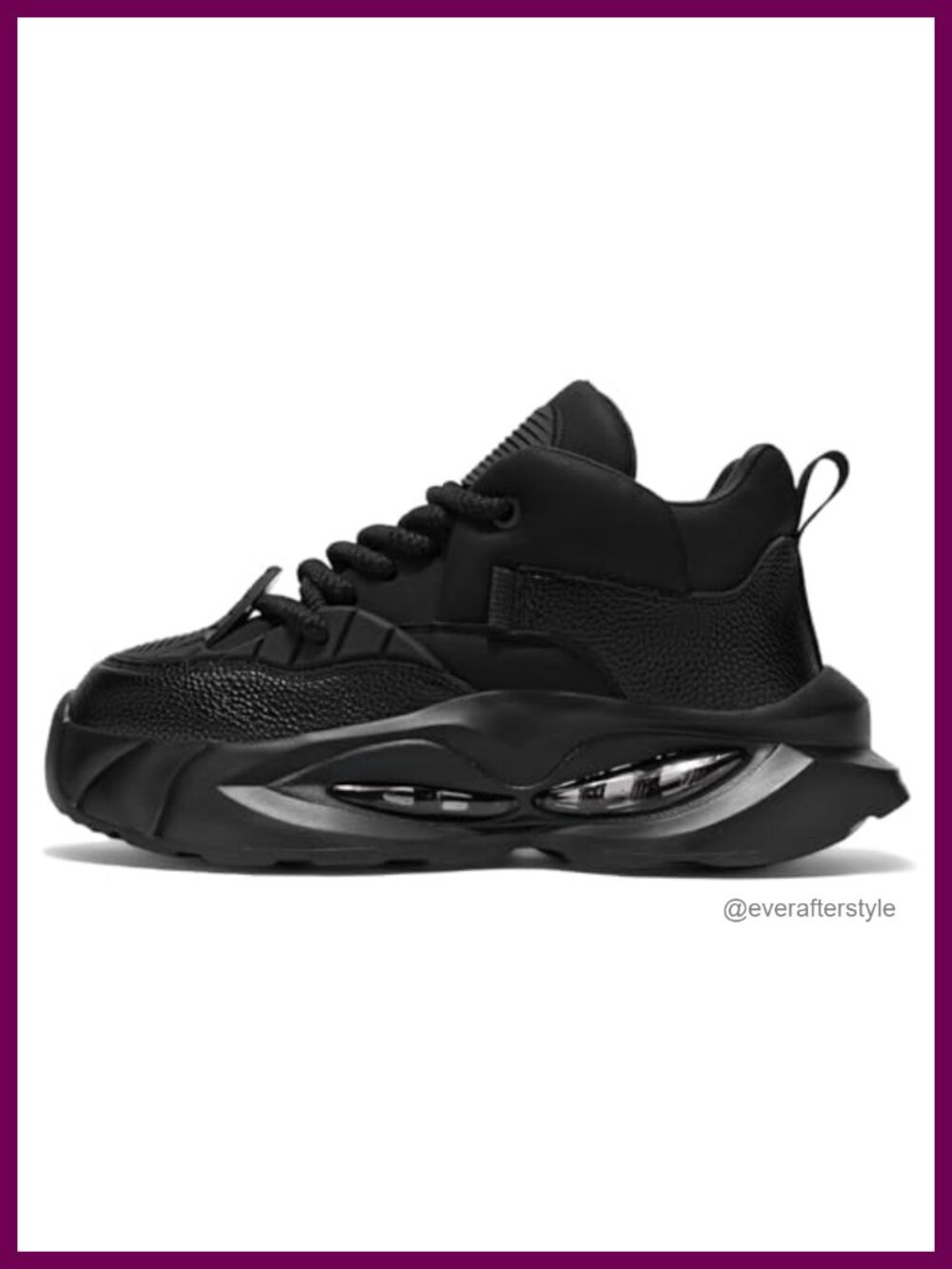 Chunky Platform Sneakers for Men, Non-Slip Lace-Up Fashion Casual Athletic Shoes